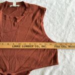 ASOS  • Rust • Knit Midi • Leg Slit • Cut Out Ring Dress • Womens Size 14 Photo 6