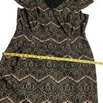 Liz Claiborne  Formal Dress Sz 14‎ Black Lace W/ Nude Short Sleeve Knee Length Photo 8