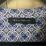 Willi Smith  Geometric Blue and White Blouse Photo 2
