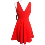 Lulus NWT Lulu’s fit and flare plunge dress red valentine Photo 2