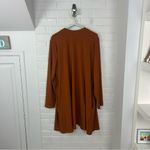 Iman Comfy Chic Ribbed Hacci Knit Duster Cardigan in Pumpkin Spice Size XL Orange Photo 9