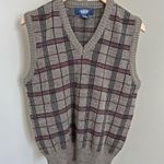 Vintage plaid wool blend sweater vest preppy schoolboy grandpa Photo 4