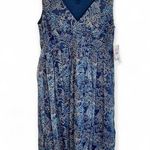 Jonathan Martin NWT Blue Sleeveless Bubble Hem Dress 100% Silk Sz 10 Photo 0