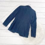 ZARA  Women's Contrasting‎ Velvet Blazer Navy Blue Size XS Photo 3