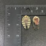 Vintage Unsigned Egyptian Pharaoh Resin Clip On Earrings Photo 7