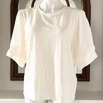 DKNY Elbow Sleeve Knit Top in Egg Nog, Size XL, New w/Tag Retail $69 Photo 1