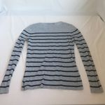Forever 21  Small Navy Blue/Gray Striped Sweater Photo 2