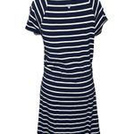 Columbia Omni Wick Navy Blue Short Sleeve Striped Scoop Neck Dress Size Small Photo 2