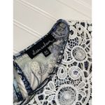 Allison Andrews Blue Paisley Long Sleeve Crochet Collar Sheath Dress Size 3X Photo 4