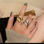 Boutique NEW Yellow Gold S925 Water Drop Open‎ Wrap Band Ring, Adjustable Photo 1