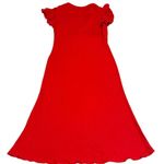 Moda Vintage Women's Red Midi Dress Short Sleeve Size 8 Photo 6
