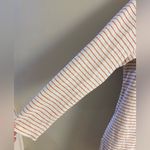 J Jill tunic top striped long‎ line crewneck beige/pumpkin Large Petite Orange Size undefined Photo 2