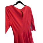 Kate Spade  Solid Pink Fit & Flare Mini Dress Boatneck 3/4 sleeve Photo 6