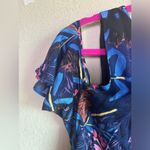 Maeve Anthropologie Elia Tropical Floral Open Shoulder Flutter Sleeve Dr… Photo 4