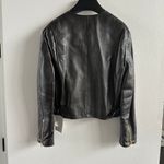 CELINE Pure Collar Jacket with Snap Buttons in Soft Lambskin Size 34 New Photo 10