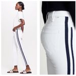 Mother The Hustler Ankle Jeans in Glass Slipper Racer Size 26 White Photo 2