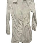 superdown  white Sophie draped mini dress size small Photo 1