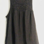 Aeropostale  Grey Lace Paneled Babydoll Tank Top Photo 0