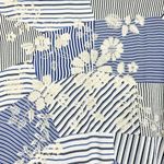 John Mark  Embroidered Floral Top Size Petite Medium Mixed Print Stripe Boho Photo 6