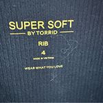 Torrid  4X Babydoll Super Soft Rib Square Neck Double Ruffle Black Whimsigoth Top Photo 2