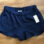 Maison Jules New Navy Blue Stretch Ruffle Shorts Photo 4