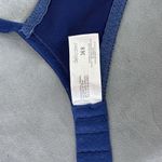 Delicates Vintage Second Skin Satin Bra Blue Size 36B Unlined Underwire 7073 Photo 7