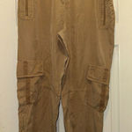 J Jill Wide Leg Crop Cargo Pants Size 14‎ NWT Tan Photo 0