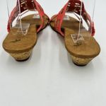 Koolaburra by Ugg  Coral Orange Die Cut Cork Mini Wedge Sandals Women’s Size 9 Photo 5
