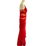 NBD  Christian Gown in Red Medium New Womens Long Maxi one shoulder formal Dress Photo 4