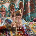 Pink Rose Gold Earrings Photo 3