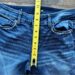 White House | Black Market  Womens The Slim Crop Embroidered Frayed Hem Jeans Sz 0 Photo 3