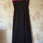 VTG 90s y2k Morgan & Co. black pink floral corset formal whimsigoth prom dress Size 4 Photo 4