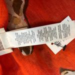 Chico's NWT Chico’s Gracie Giraffe Linen Scarf with Tassels- Brown & Orange - one size Photo 3