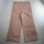 Madewell Sz 27 Emmett Wide Leg Crop Pants In Pink Oyster High Rise Stretch Twill Photo 15