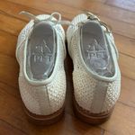 All Black Size 38 US 7.5 Woven Oxfords Shoes Lace Up Cream TINY FLAW Photo 3