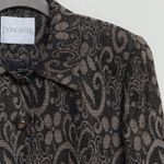 Doncaster Women's Black Metallic Floral Cropped Blazer Photo 1