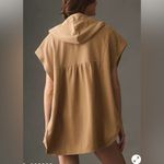 Pilcro Anthropologie  side tie hooded poncho vest in camel colored tan. Size XS Photo 2