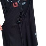 Free People Intimately FP black floral embroidered Adelaide dress / tunic Photo 7