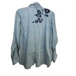 Soho  Women's Blue Long Sleeves Button Down Jeans Shirt Size Large Photo 1