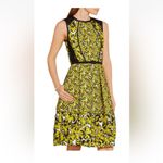 Oscar de la Renta NWT  Yellow and Black Midi Dress Photo 4
