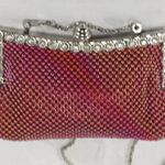 JNB Metal Mesh Evening Bag & Removable Chain, Red Photo 1