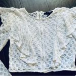 Forever 21  White See-Through Lace Dressy Crop Top Photo 2