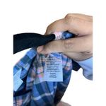 Caslon Petite Linen Blend Plaid Short Sleeve Blouse Photo 2