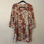 Peruvian Connection  Multicolor Paisley Abstract 3/4 Sleeve Top Women's size XL Photo 1