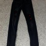 Judy Blue  Plaid Patch Distressed Skinny Jeans Black Wash 7 28 Photo 7