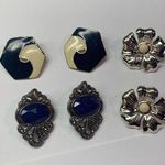 Lot Of 3 Large Costume Earrings Vintage Photo 0