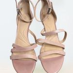 Clarks Semi Formal Pink Sparkly Heels Open Toed Buckle Sandals Women's Size 9 Photo 0