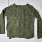 Ultra Flirt  Women's Cable Knit Sweater Green Olive Size Medium‎ Photo 0