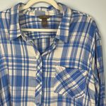 Bit & Bridle  3X plus size cotton blend button down lightweight plaid top Photo 1