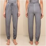 Lulus LULU’S Comfy Mindset Washed Charcoal Grey French Terry Joggers Photo 1